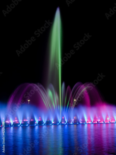 Multimedia fountain show in Wroclaw on the occasion of Euro 2012
