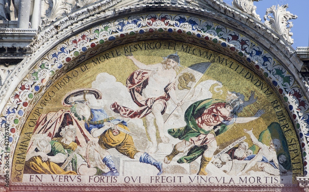 Venice - mosaic from side portal of st. Mark cathedral