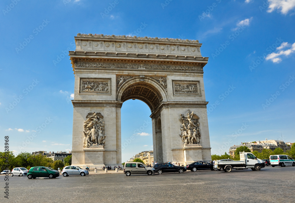The Arc de Triomphe from the Place Charles de Gaulle