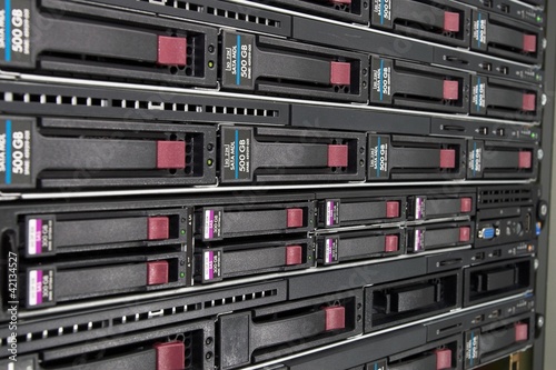Obraz na płótnie servers in rack