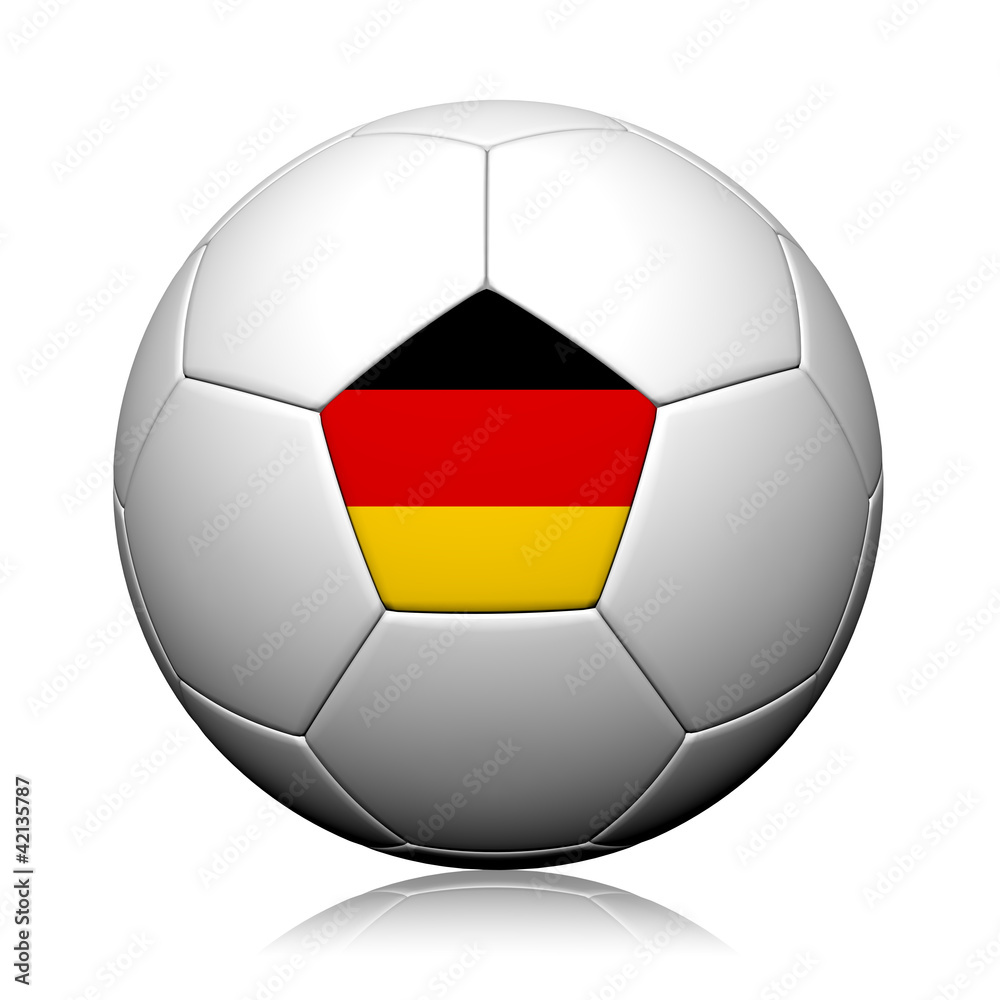 Germany Flag Pattern 3d rendering of a soccer ball