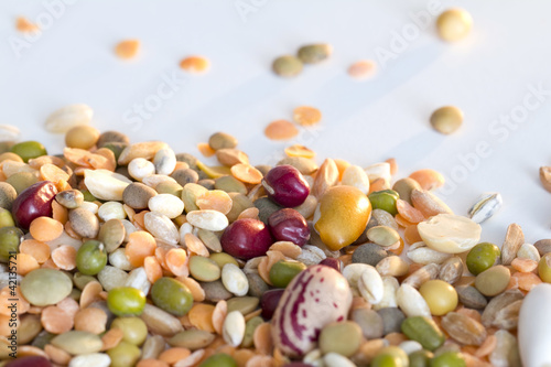 Mixed vegetables on a white background