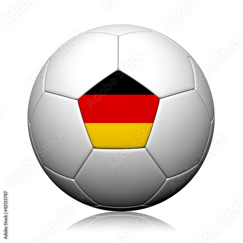 Germany Flag Pattern 3d rendering of a soccer ball