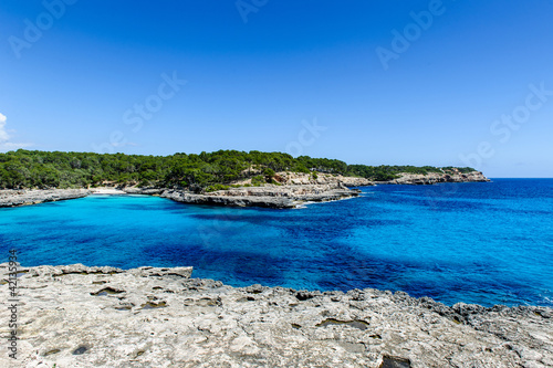 Mallorca nationl park. Cala Mandrago bay view