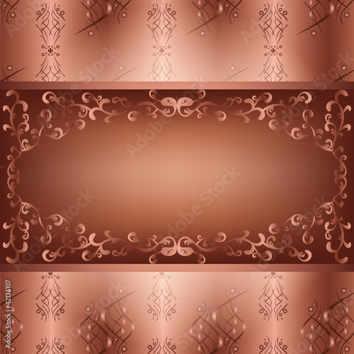 Ornamental background with seamless pattern
