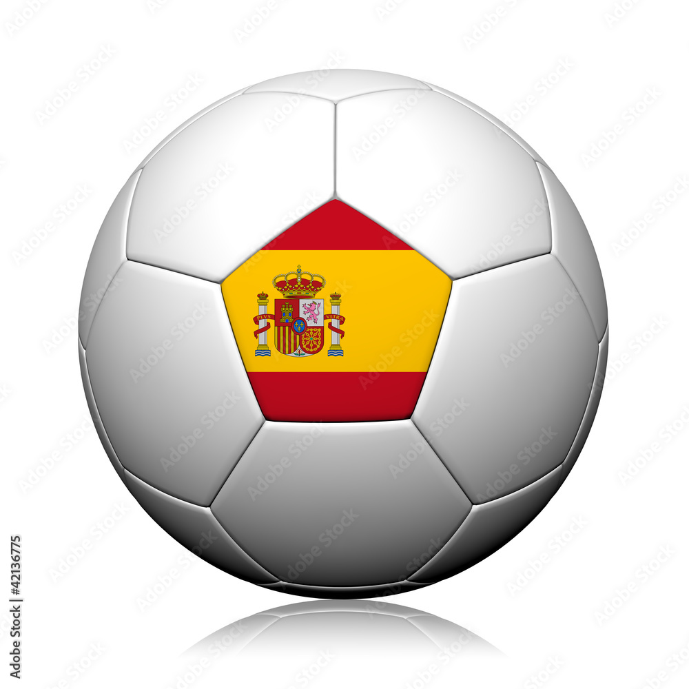 Spain Flag Pattern 3d rendering of a soccer ball Spain Flag Pattern 3d rendering of a soccer ball