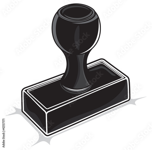 Black stamp isolated