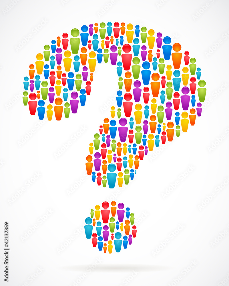 question mark with people icons question mark with people icons
