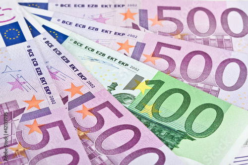 Euro paper currency