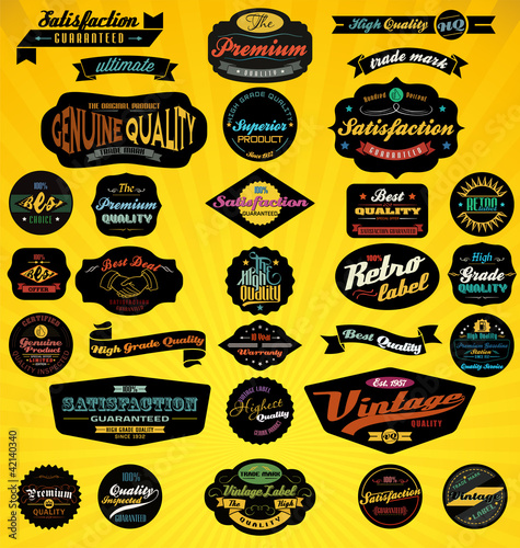 Black Retro Labels Collection