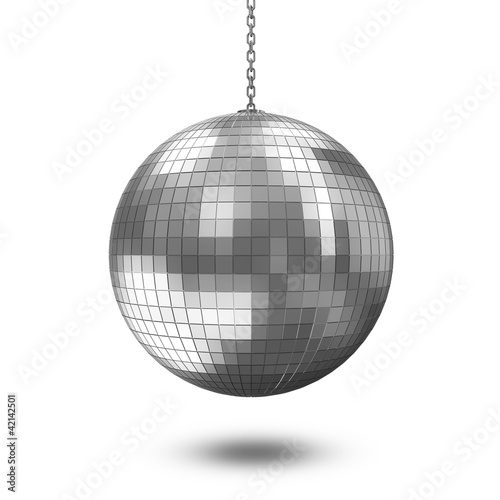 Disco Ball isolated on white background 