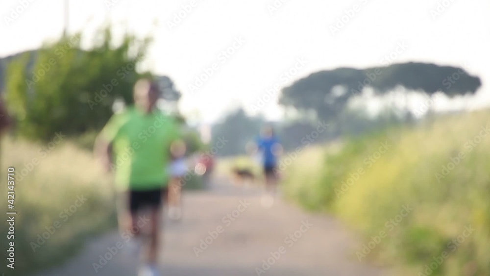 Jogging in the park (out of focus) Jogging in the park (out of focus)