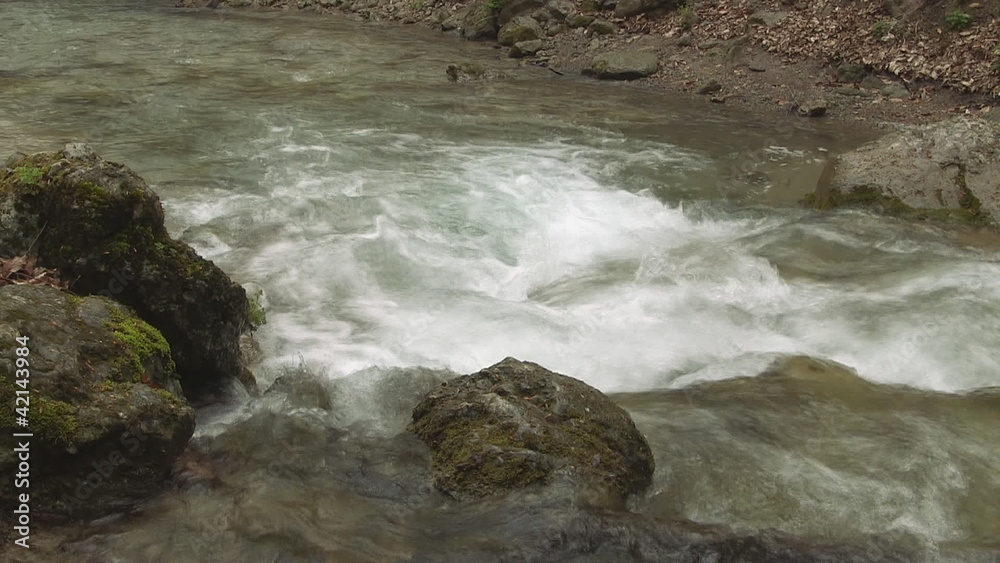 Fast mountain river, stones. Fast mountain river, stones.