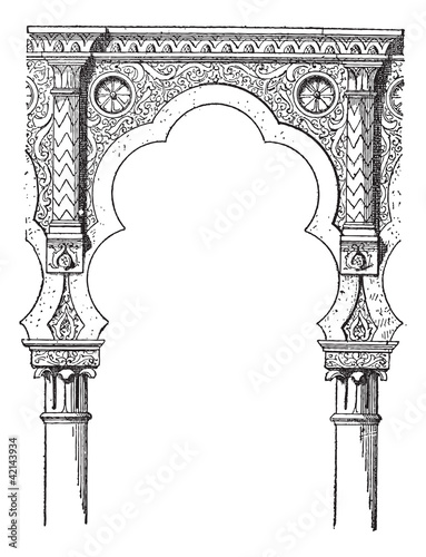 Lobe, vintage engraving