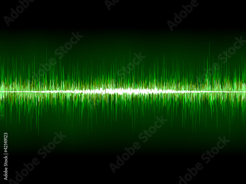 Sharp cool green waveform. EPS 8