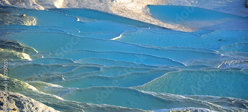 travertines at hierapolis , pamukkale , denizli ,turkey photo