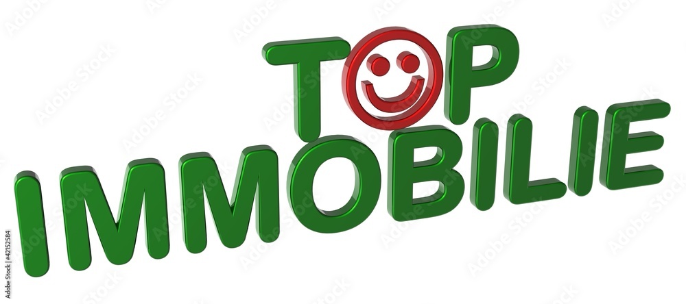 Fototapeta premium 3D Smiley - Top Immobilie