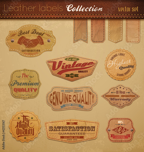 Leather Labels Collection.