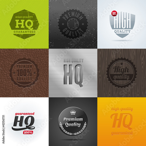 Vector set with High Quality emblems and signs