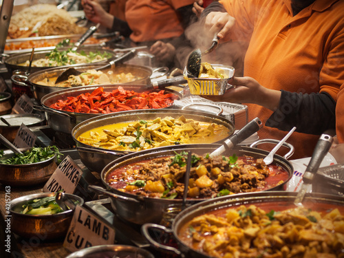 Indian food at London market