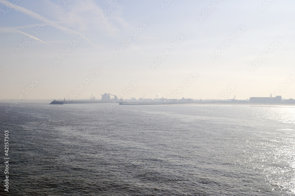 Calais coastline in early morning. France