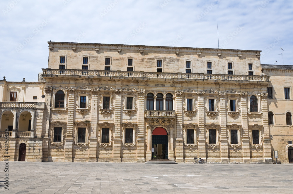 Seminary palace. Lecce. Puglia. Italy.