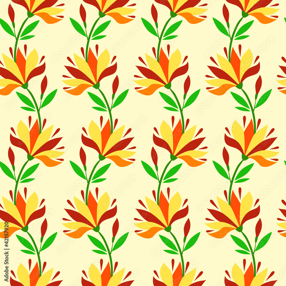 Seamless texture with flowers Seamless texture with flowers