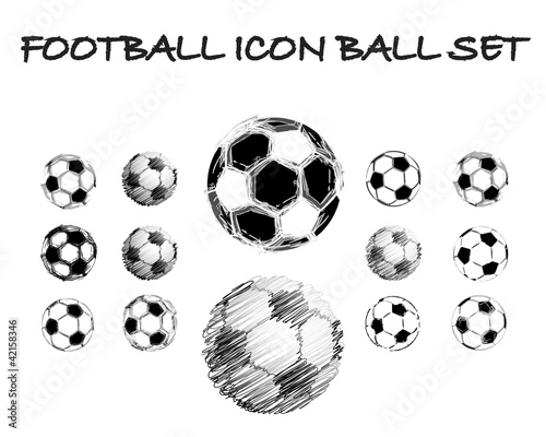 Soccer grunge ball set