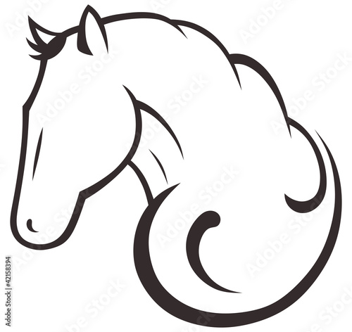 Silhouette black horse