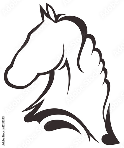 Silhouette black horse