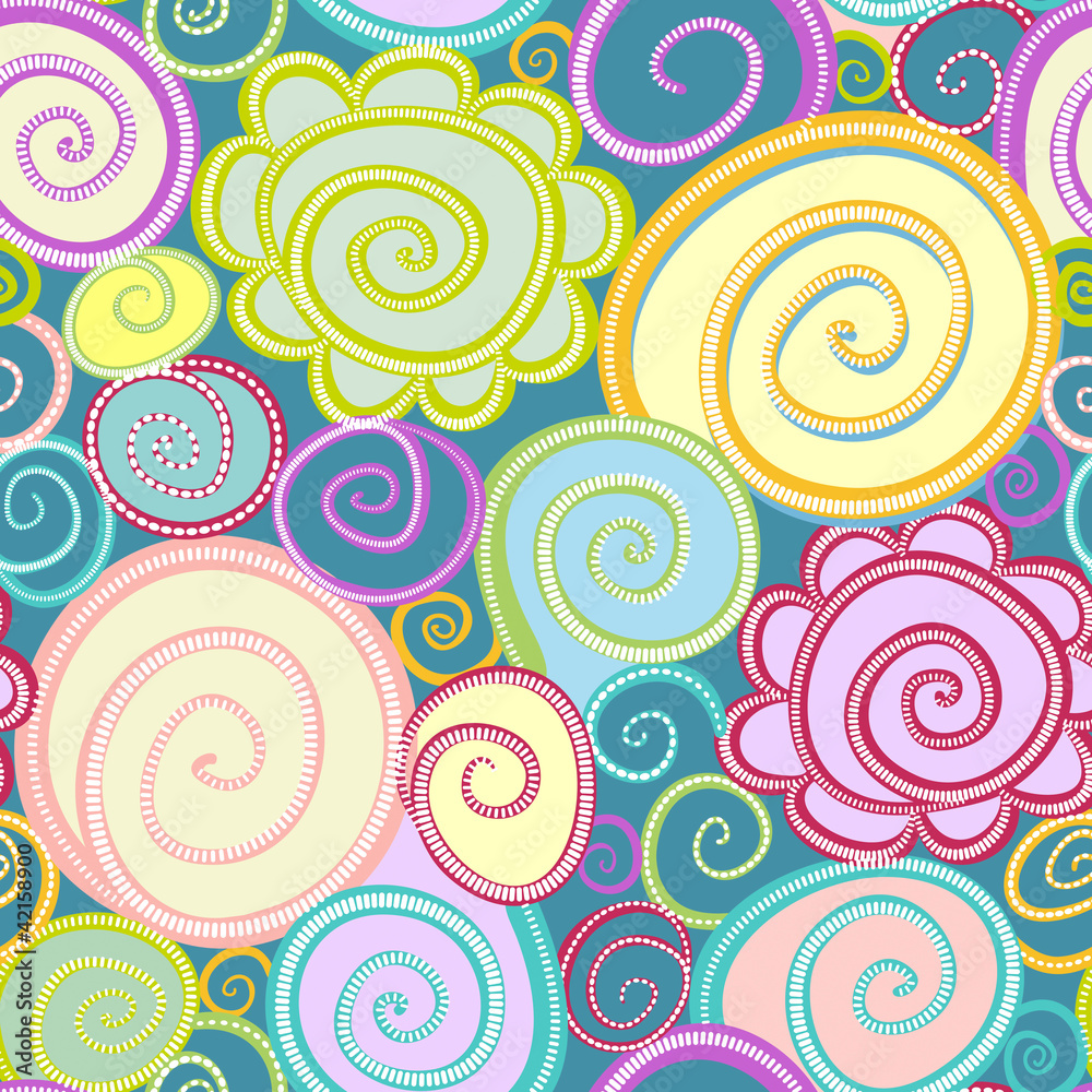 Seamless abstract curly wave pattern Seamless abstract curly wave pattern