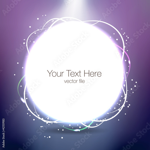 Abstract background with sparkling circle