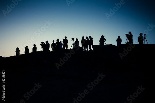 Silhouetted Photographers Death Valley California