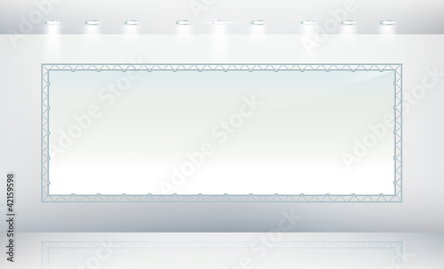 Blank billboard with metal frame