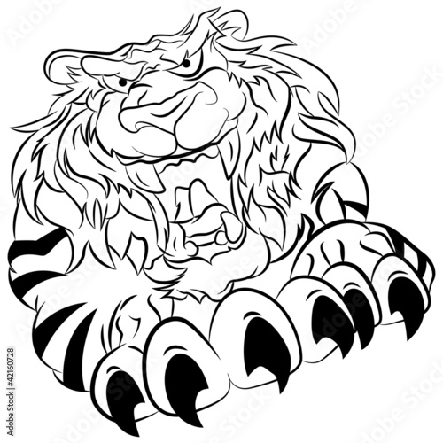 Tiger Ripping through tattoo