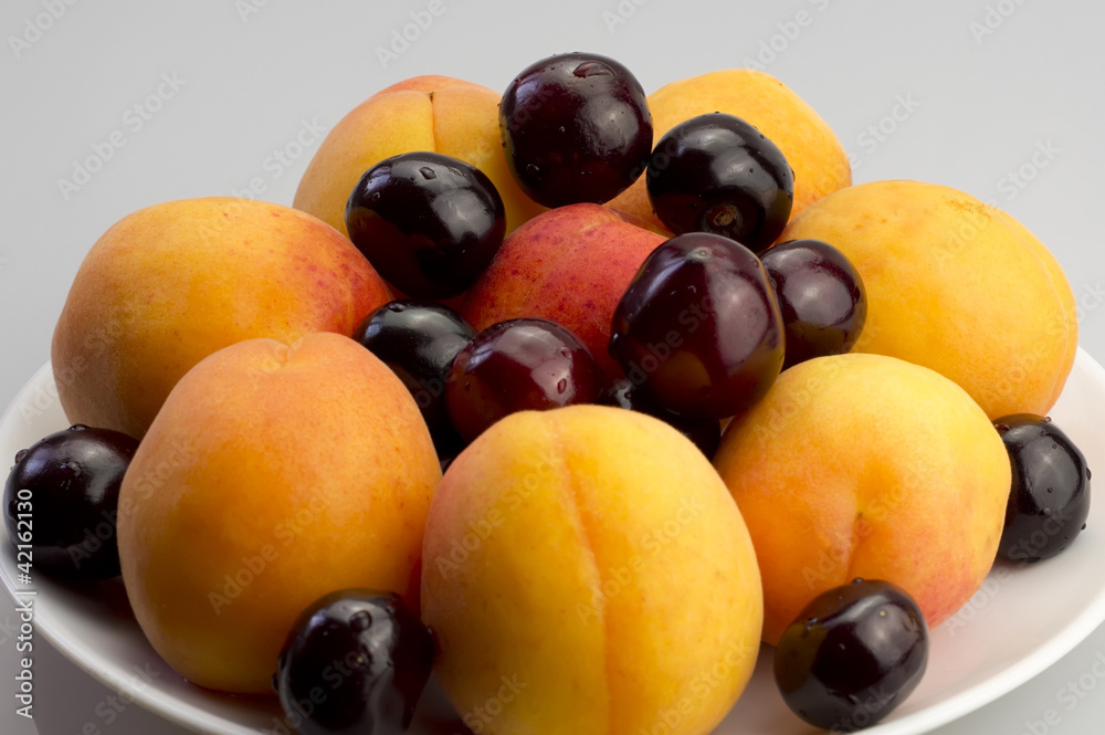 Apricots and cherries Apricots and cherries