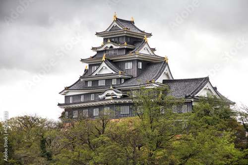 Okayama castle in Japan