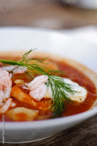 Fish soup with aioli sauce