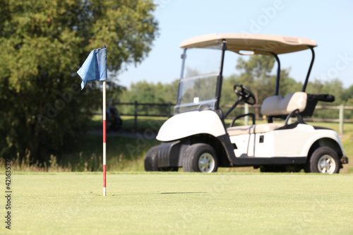 golf cart on course