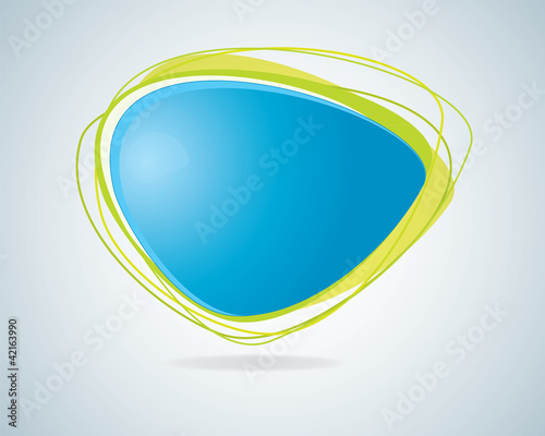 Modern blue and green abstract bubble