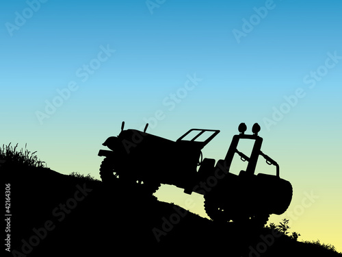 Jeep on a mountain