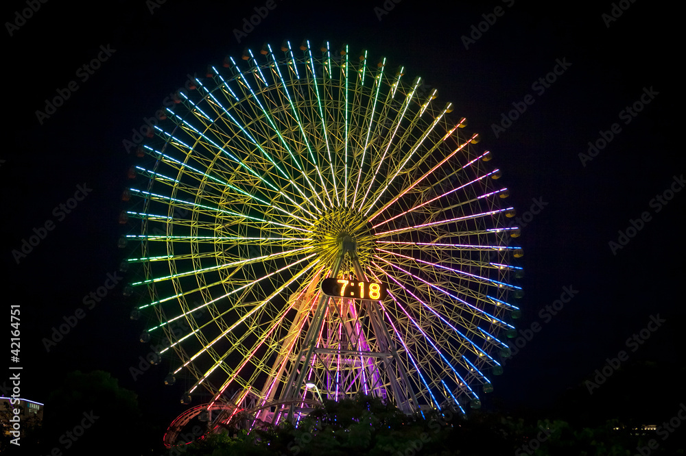 Fototapeta premium Ferris Wheel at night.
