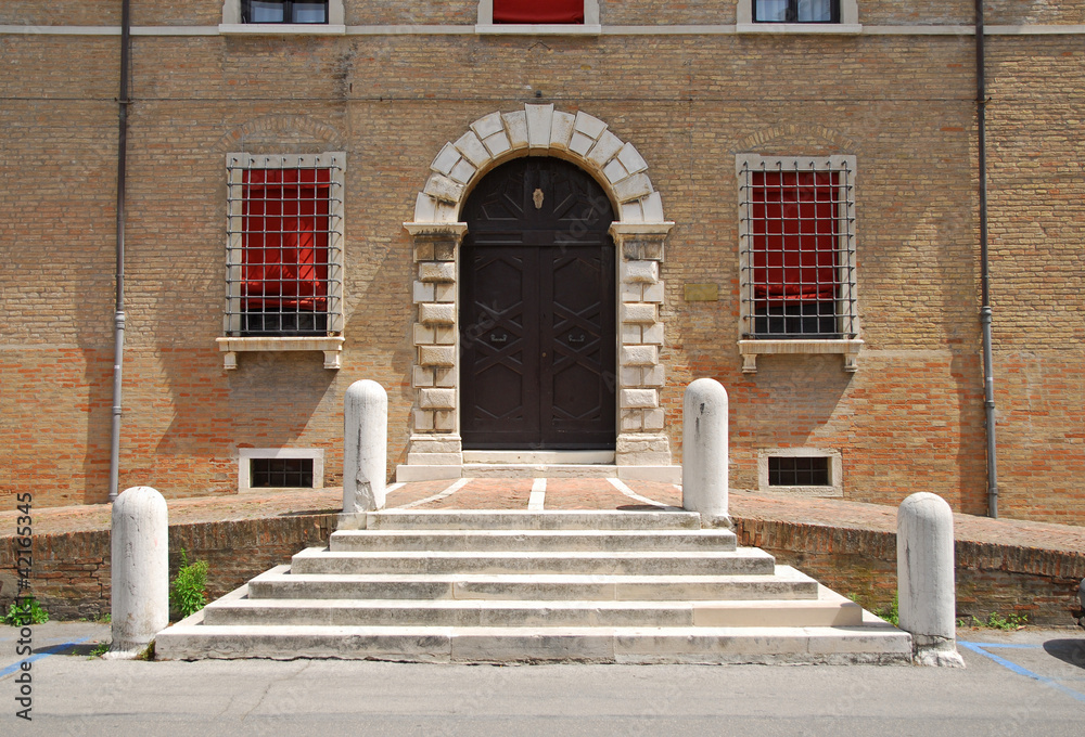 Italy Ravenna medieval building entrance