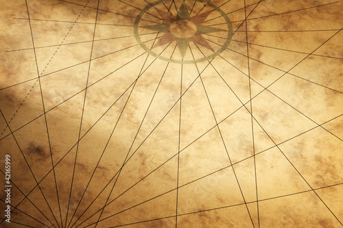 Background image with paper texture and compass