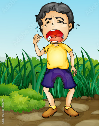 Crying boy