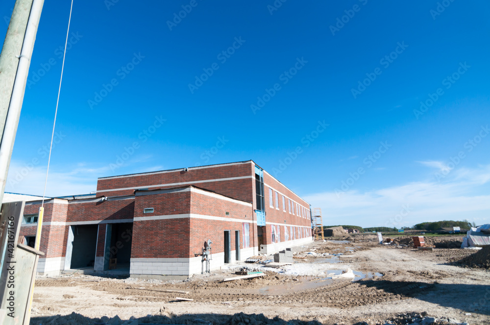 New School Building Under Construction New School Building Under Construction