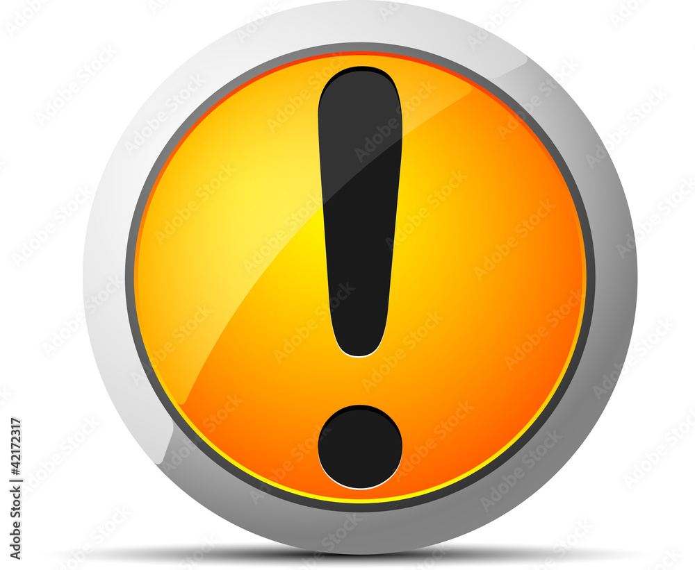 Exclamation danger sign Exclamation danger sign