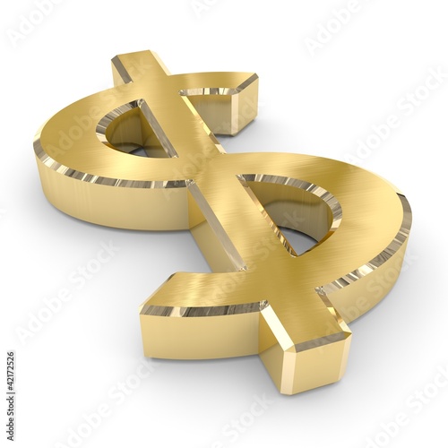 dollaro oro 3d photo