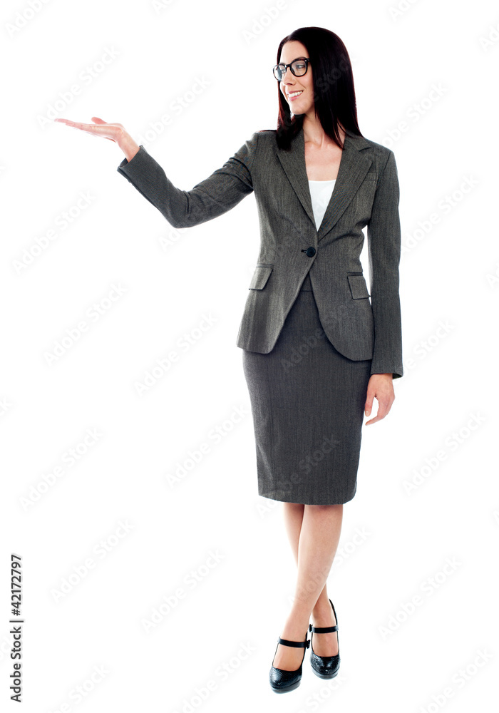 Full length of businesswoman showing copyspace Full length of businesswoman showing copyspace