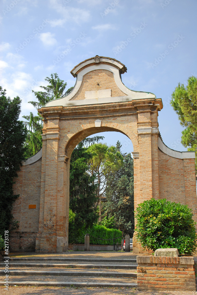 Ravenna, old medieval city door Gaza, built in 18 century